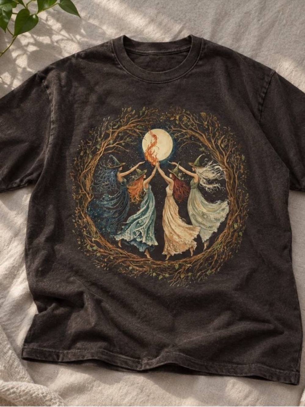 Witch Dance Graphic Tee - Dark Chocolate